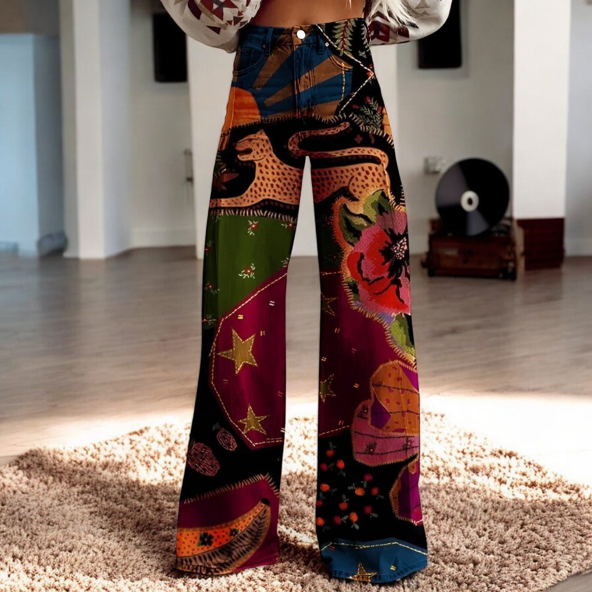 Hannah | Floral Print Wide-Leg Pants™